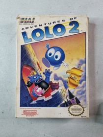 Adventures of Lolo 2 (Nintendo NES, 1990) w/ Box Cart