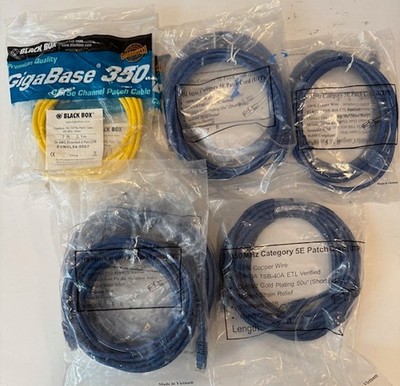 Cat5e Patch Cord Booted Cable 350mhz UTP  2-5ft 4-7ft 4-14ft 1-25ft = 11 lot