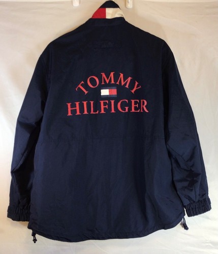 Vintage Tommy Hilfiger Size Medium Windbreaker Jacket Navy Spellout 90’s Y2K by Tommy Hilfiger, Size M, $40 - Photo 2