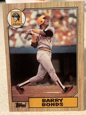 1987 Topps BARRY BONDS ROOKIE REAL NICE VINTAGE CARD CHECK IT OUT HOME RUN KING