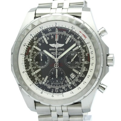 BREITLING Bentley Motors Steel Automatic Mens Watch A25363 Polished BF590320