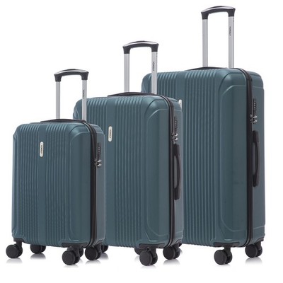 Koffer Trolley Reisekoffer Suitcase Set, 3er Dunkelgrün Rollkoffer Handgepäck