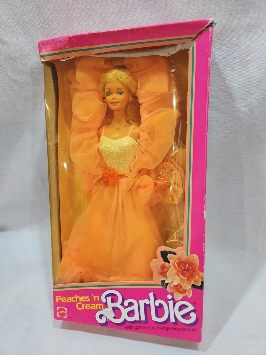 Barbie Peaches 'N Cream 1984 – Mattel – Vintage – Robe Pêche