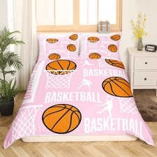 Basketball Bedding Set Twin Basketball Lover Comforter Cover Set for Teens Ad...