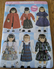 Butterick B5587 Sewing Pattern for 18" Dolls - uncut and factory folded