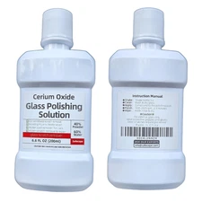 6.6 Fl Oz (200 Ml) Cerium Oxide Glass Polishing Solution - for Removing: Oil Fil