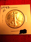 1942 - P Liberty Walking Half Dollar Silver Coin Uncertified 50 Cents