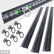 3x rear load cargo track rails locking liner bed 6 tie down fixings lashing hold