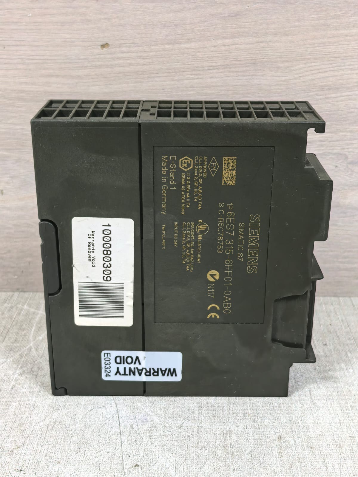 Siemens 6ES7 315-6FF01-0AB0 SIEMENS SIMATIC S7-300 6ES7 315-6FF01-0AB0 E STAND 1 CENTRAL CPU 10