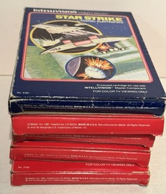 Intellivision Lot of 5 Games Star Strike, Snafu, Frog Bog, Night Stalker, Triple