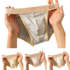 Ropa interior transpirable de algodón para hombre cintura baja calzoncillos con bolsa para penes cómoda