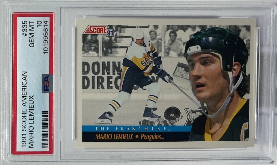 Mario Lemieux PSA 10 - 1991 Score American - Penguins “The Franchise”, HOF - Image 3 of 4