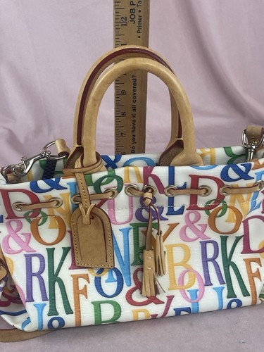 DOONEY & BOURKE WHITE BASE RETRO SMALL GRAFICA HAND/SHOULDER BAG Y2K Multicolor - Picture 15 of 18