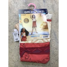 New NWT Disney Moana 2 Girls Classic Dress Costume Size XS 4/5 - Fast Shipping 