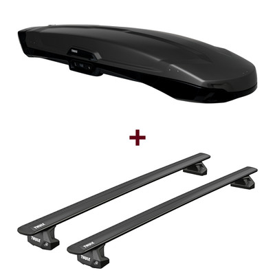 Dachbox Thule Vector Alpine + Dachträger Thule WingBar EVO für VW T5 Bus neu top