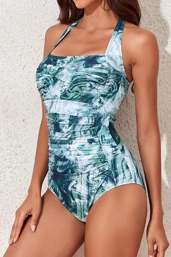 Costume da bagno Smismivo Tummy Control supporto pezzo unico dimagrante vintage retrò - Foto 4 di 8