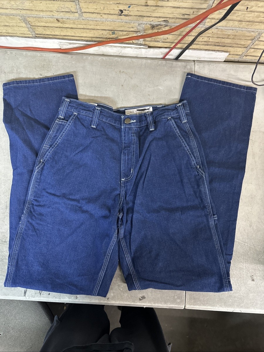 Carhartt Jeans Mens 40x32 Blue Dungaree Fit Rental Workwear 382-83