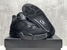 2025 Nike Air Jordan 4 Black Cat Mens Retro Basketball Shoes Mid Top