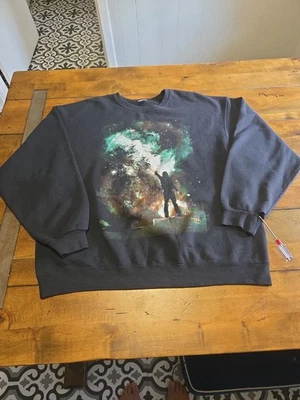 Vintage 90s Tony Hawk Skateboarding Sweatshirt XL Black Galaxy Nebula - Photo 1/4