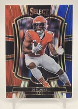 2025 Panini Select - DJ Moore #173 Premier Level Red & Blue Shock Prizm Bears