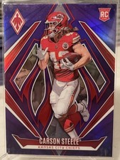 2024 Panini Phoenix - Rookies Carson Steele #230 Purple Fade (RC) Chiefs