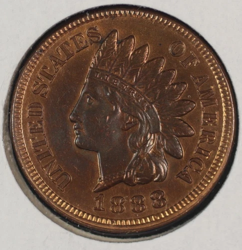Indian Head Cent. 1888 About Uncirculated. Lot # 9061-360-104