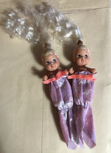 2 Vintage 1984 Barbie Baby Krissy Mermaid Dolls Mattel