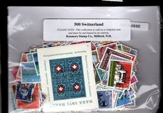 Switzerland Sealed Pack of 500 Stamps