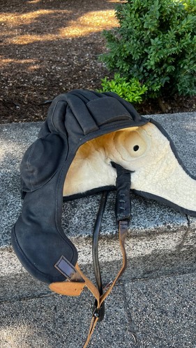 Grand CASQUE d'hiver original vintage soviétique URSS pétrolier tankman cap - Photo 22/22