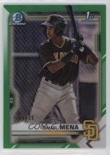 2021 Bowman Chrome Prospects Green Refractor 61/99 Ismael Mena #BCP-36 06qf