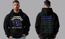 METALLICA RIDE THE LIGHTNING BLACK HOODIE MEN'S 100 SILK SCREEN