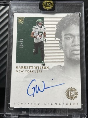 2022 Encased - Garrett Wilson Scripted Signatures /25 Gold #SS-GW On Card Auto