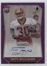 2015 Panini Prizm Rookie Signatures Violet Prizm Trey Williams #RS-TR Auto 09pz