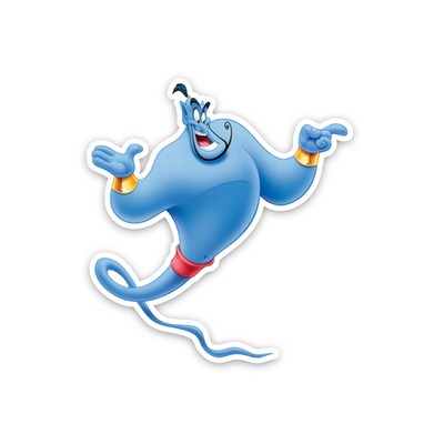 #ad The Genie Sticker 4 Inch Vinyl Decal Movie Art Aladdin Disney Art Cartoon $6.49