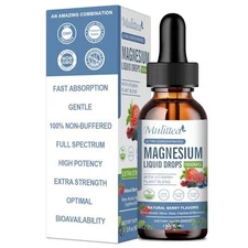 Magnesium Glycinate Liquid Drop - Triple Absorption Supplement to Support Night,