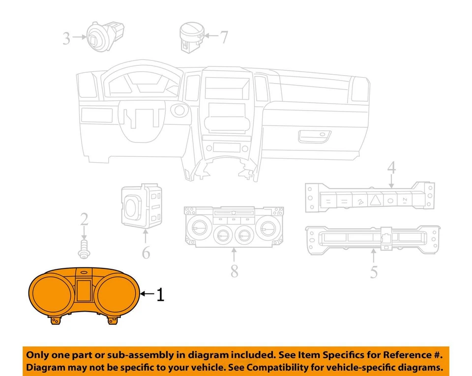 2012-2012 Jeep Grand Cherokee Speedometer Instrument Cluster Gauges FAVGV - Image 3 of 4
