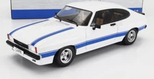 1975 Ford England Capri MKII Coupe RHD White/Blue in 1:18 scale by MCG