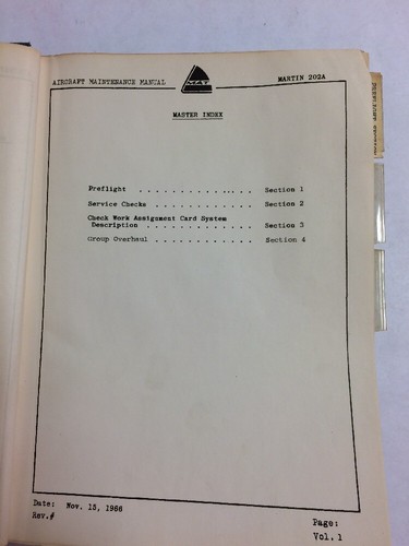 Martin 202A Original Inspection Manual & Periodic Checks - Picture 2 of 12