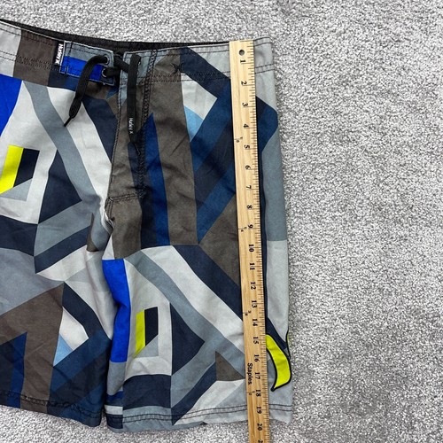 Hurley Board Shorts Youth 18 Geometric Drawstring Pocket Surf Boys Kids 11" - Picture 9 of 10