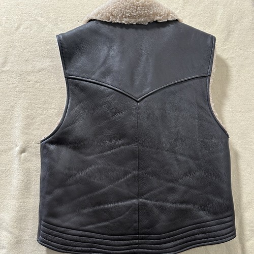 Chaleco de cuero de ciervo vintage de la marca Deer Wear, talla 42 mediano, grueso pesado cálido - Imagen 4 de 10