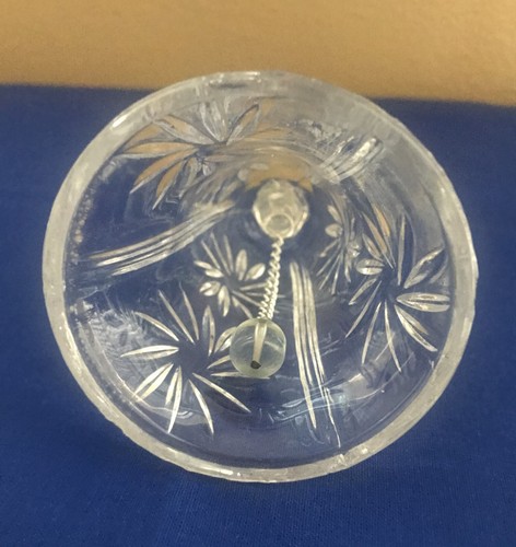 2 VINTAGE BELLS: One w/Pinwheel/Star Pattern 5" and One w/Blue Flowers 3.25" - Picture 24 of 24