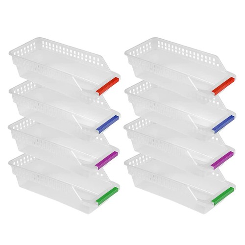 Contenitore salvaspazio per frigo allungabile fino 28cm Bianco