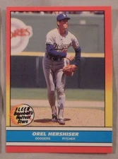  (2)  1988 Fleer Revco Baseball's Hottest Stars Orel Hershisher Dodgers  