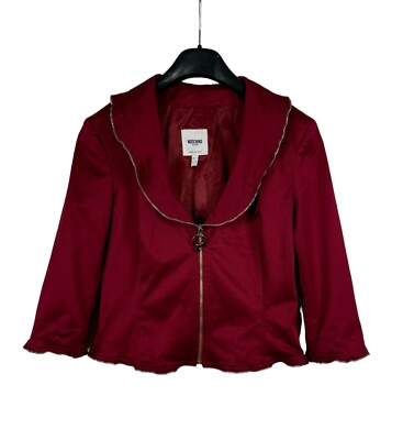 Moschino 00s Zips Short Jacket Satin Iconic size US6 IT40 | eBay