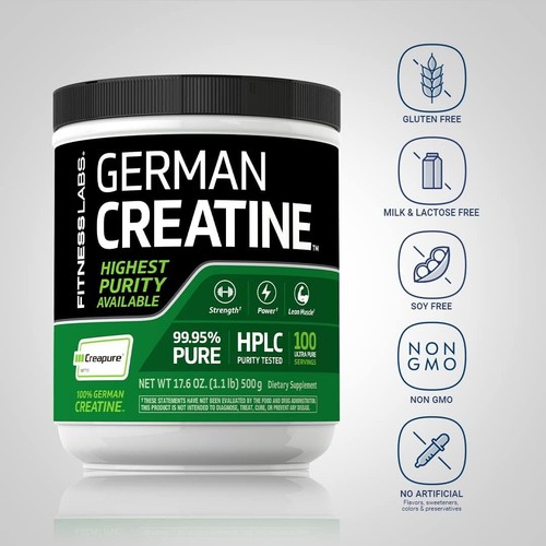 German Creatine Monohydrate Powder 1.1 Lb Creapure Fitness Supplement 100 Servin - Picture 4 of 6