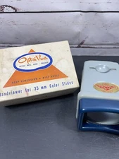 Vintage Opta-Vue Hand Held 35mm Slide Viewer With Original Box
