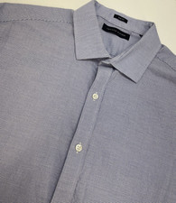 Tommy Hilfiger Slim Fit Button Up Long Sleeve Shirt Men  s XL Blue Check Cotton