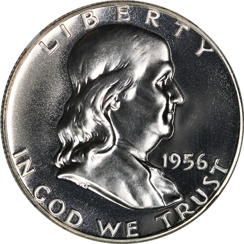 1956 Ty 2 Franklin Half Dollar Proof NGC PF69 Blast White Strong Strike