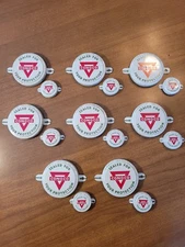 8 Sets Of  2 Vintage New Stock CONOCO Oil Barrel/Drum Pull Tab Caps Gas And Oil