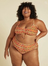 ModCloth NWT The Carmen Bikini Top and Franky High Waisted Bottom - X Small